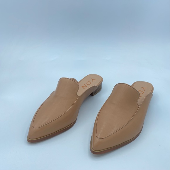 YDN Women Retro Slip On Backless Loafer Flats Pointed Toe Mules Low Heel Dress - Picture 4 of 6